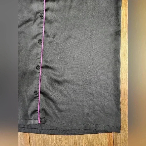 Juicy Couture Collared Slip Dress Pajamas in Black Size S - Picture 14 of 14